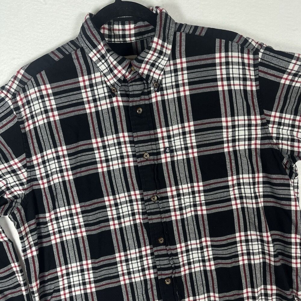 Brooks Brothers 346 Flannel Shirt Mens Medium M Regular Fit Plaid Button Down